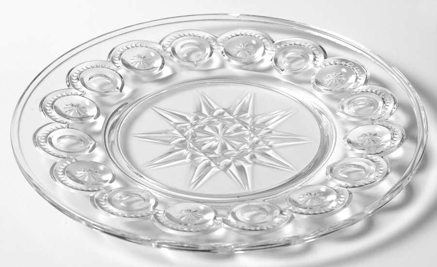 Moon and Star Clear Dinner Plate by Smith Glass -1