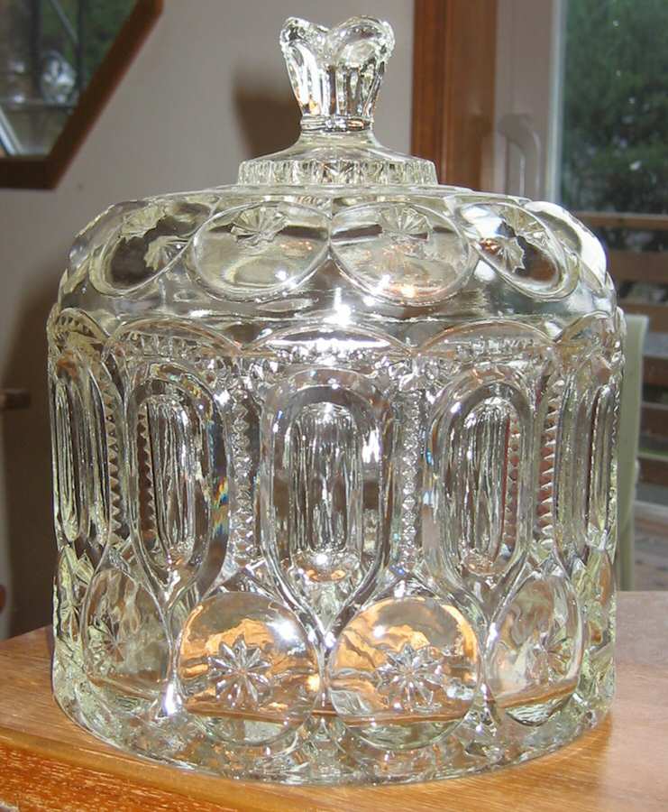 Moon and Star Clear Large Jardiniere by Smith Glass -1