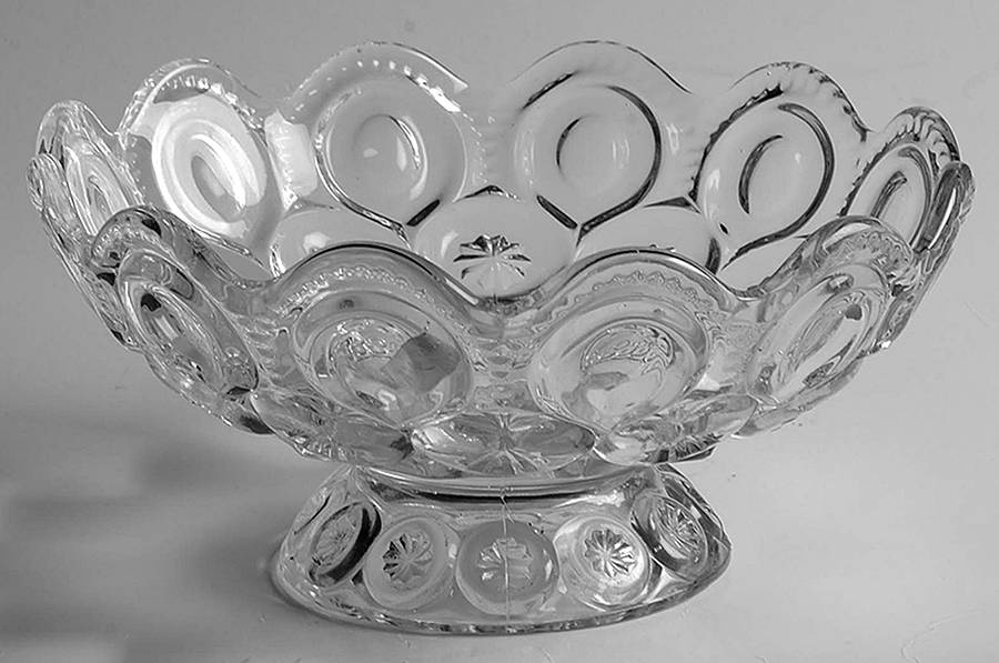 Moon and Star Clear 7" Footed Bowl by Smith Glass -1