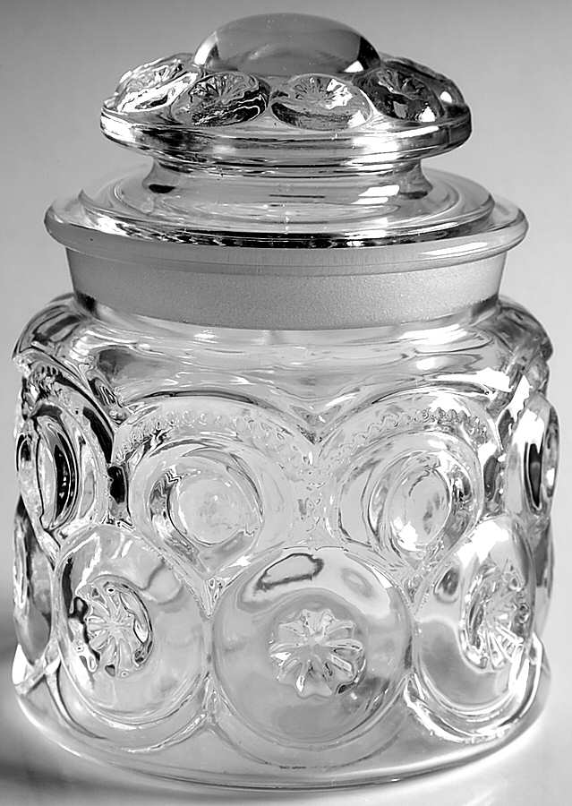 Moon and Star Clear Small Canister & Lid by Smith Glass -1