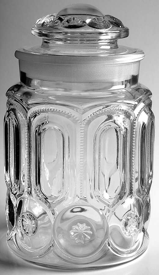 Moon and Star Clear Large Canister & Lid by Smith Glass -1