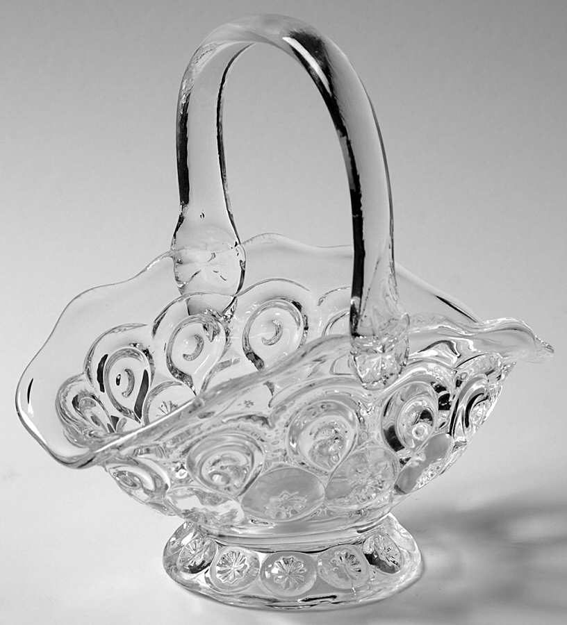 Moon and Star Clear 6" Basket by Smith Glass -1