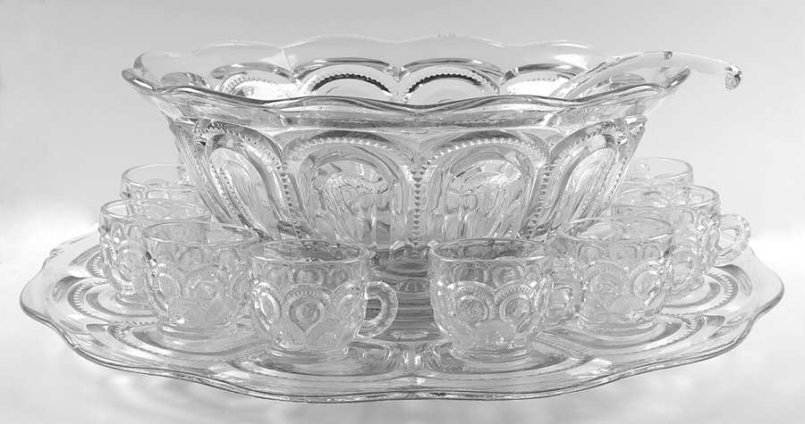 Moon and Star Clear (15 Pc) Punch Set (Flared Bwl,Undplt,Lad,12cups) by Smith Glass -1