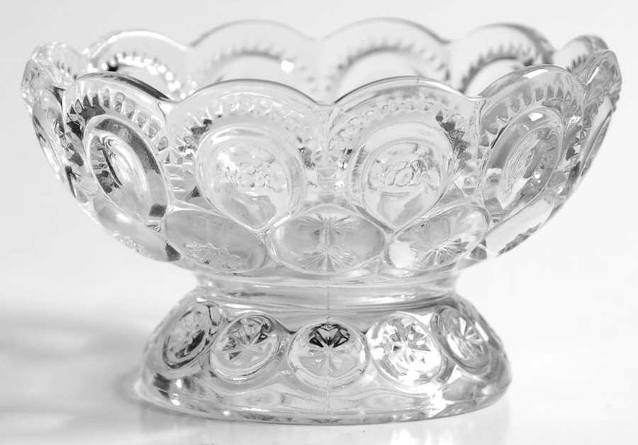 Moon and Star Clear Small Footed Nappy by Smith Glass -1