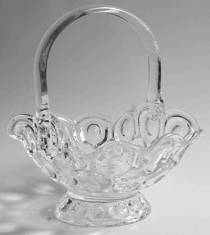 Moon and Star Clear 11" Basket by Smith Glass -1