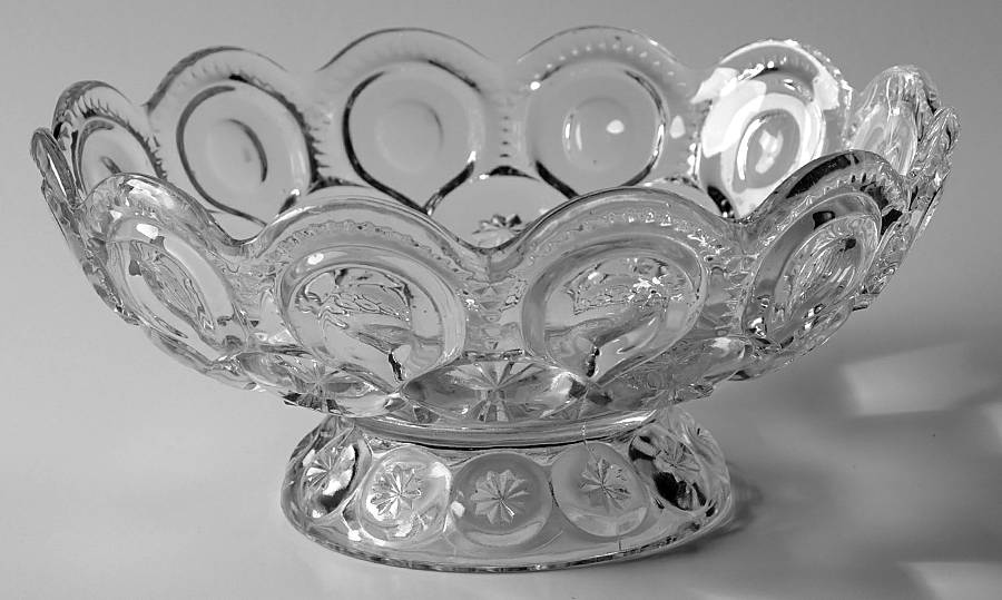 Moon and Star Clear 8" Footed Bowl by Smith Glass -1