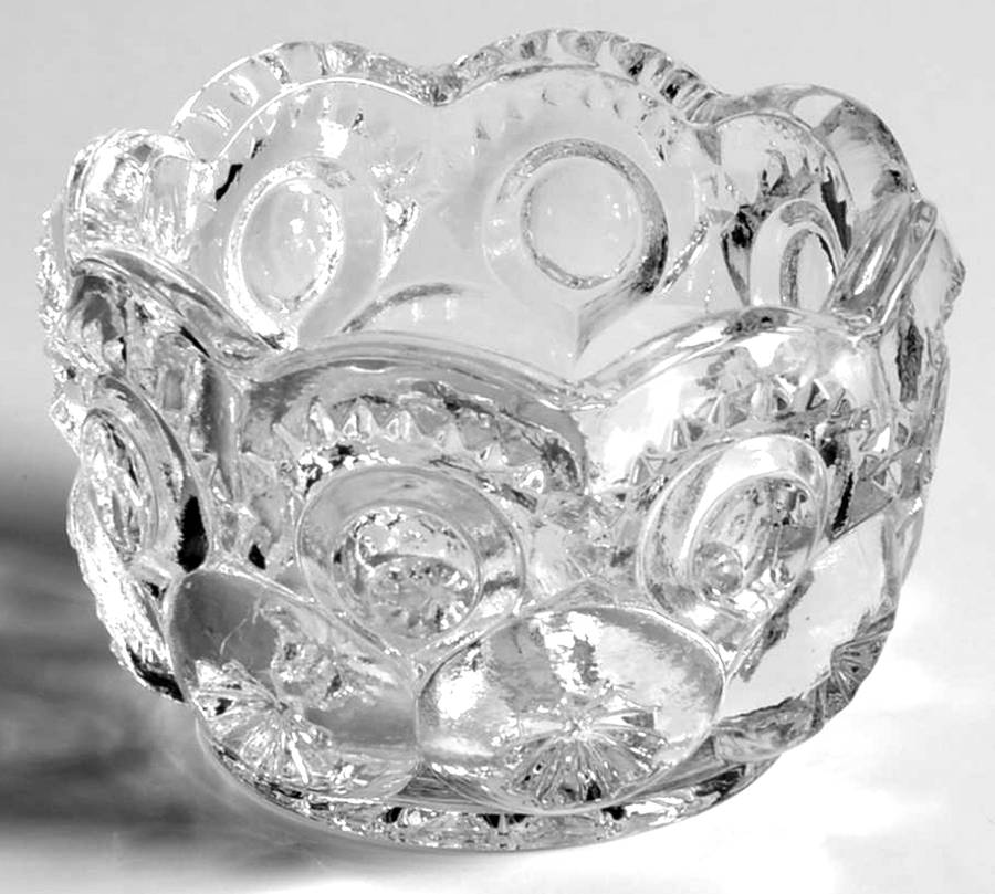Moon and Star Clear Table Salt Dip by Smith Glass -1