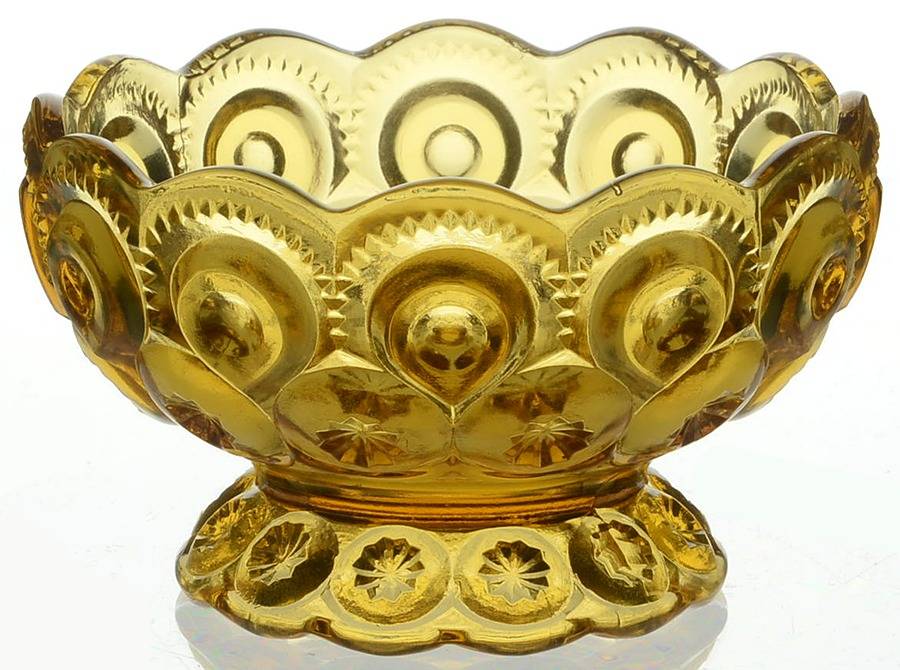 Moon and Star Amber Candleholder by Smith Glass -1