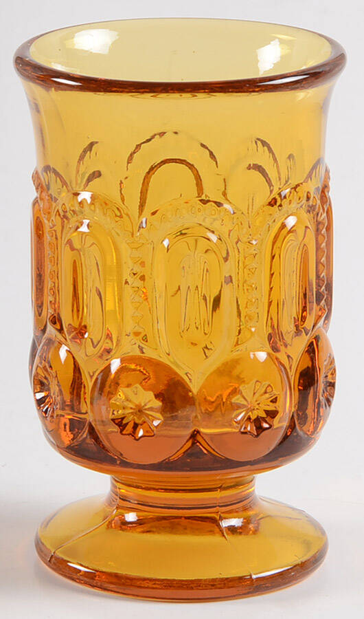 Moon and Star Amber Juice Glass by Smith Glass -1