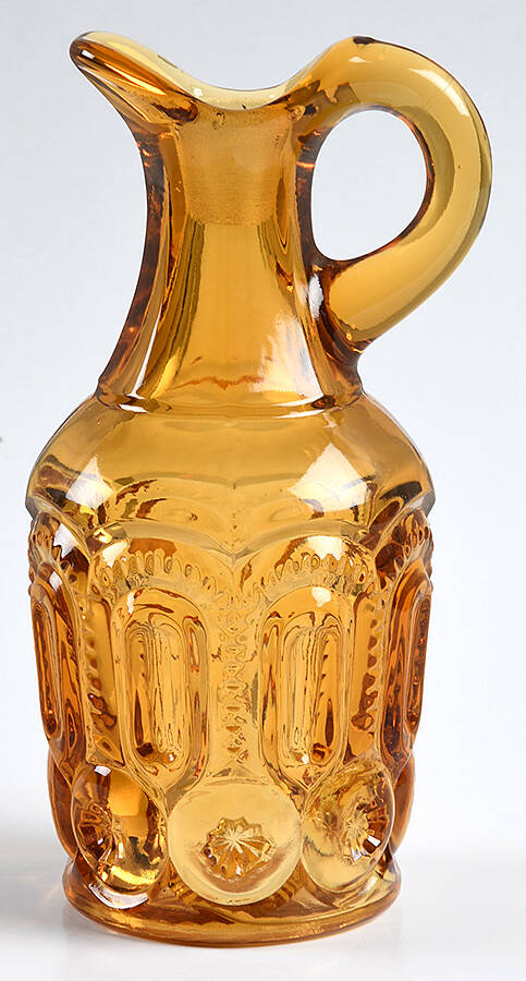 Moon and Star Amber Cruet No Stopper by Smith Glass -1