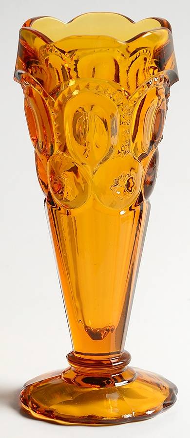 Moon and Star Amber 6" Bud Vase by Smith Glass -1