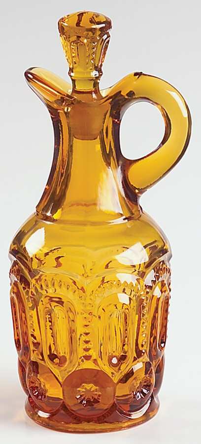 Moon and Star Amber Cruet & Stopper by Smith Glass -1