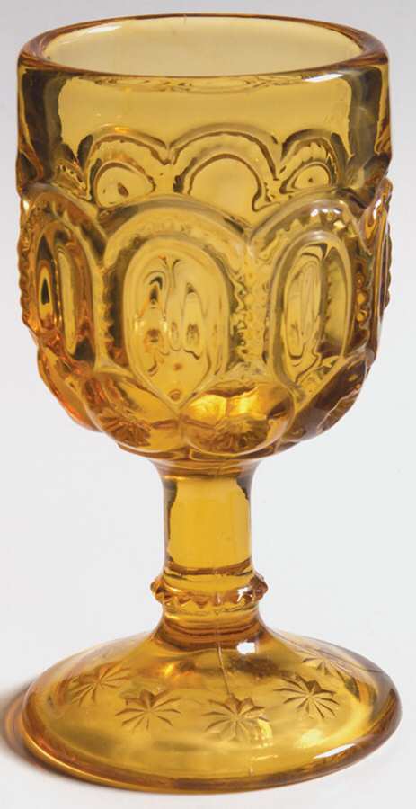 Moon and Star Amber Wine Glass by Smith Glass -1