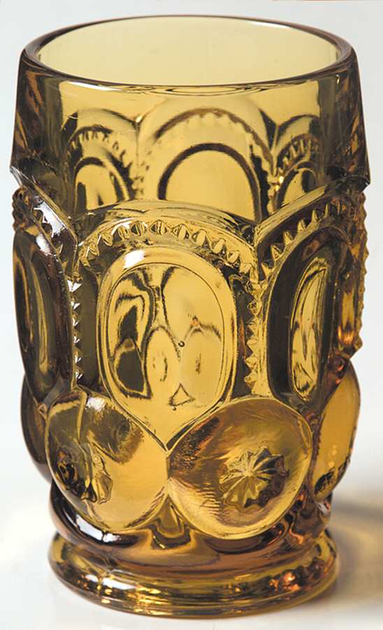 Moon and Star Amber 11 Oz Flat Tumbler by Smith Glass -1