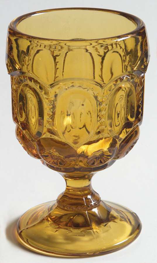 Moon and Star Amber Cordial Glass by Smith Glass -1