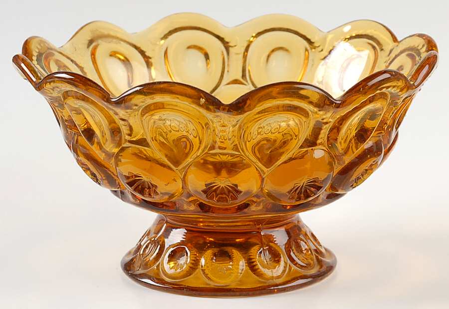 Moon and Star Amber Candle Bowl by Smith Glass -1