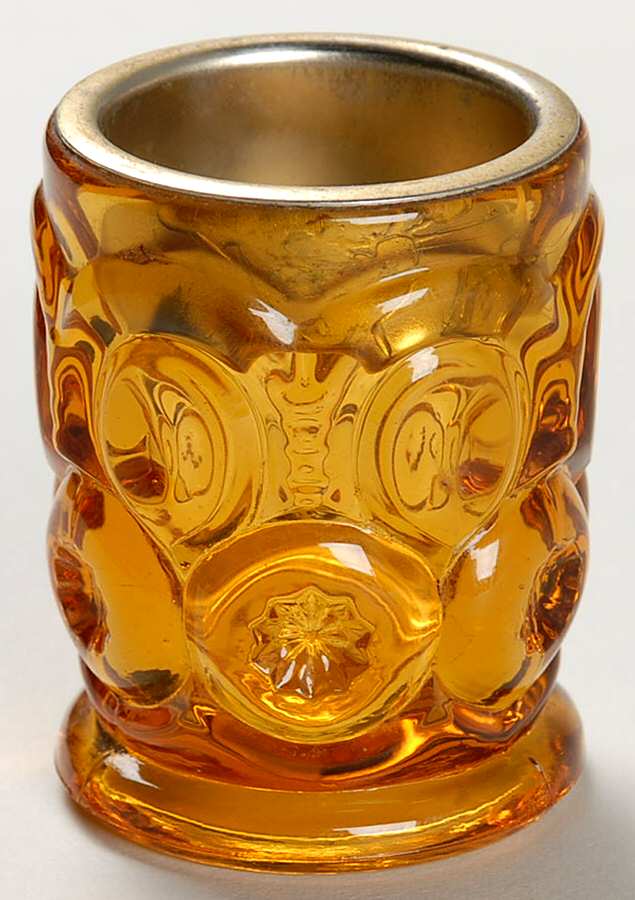 Moon and Star Amber Holder for Cigarette Lighter by Smith Glass -1