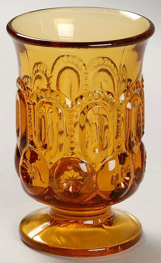 Moon and Star Amber Open Urn by Smith Glass -1