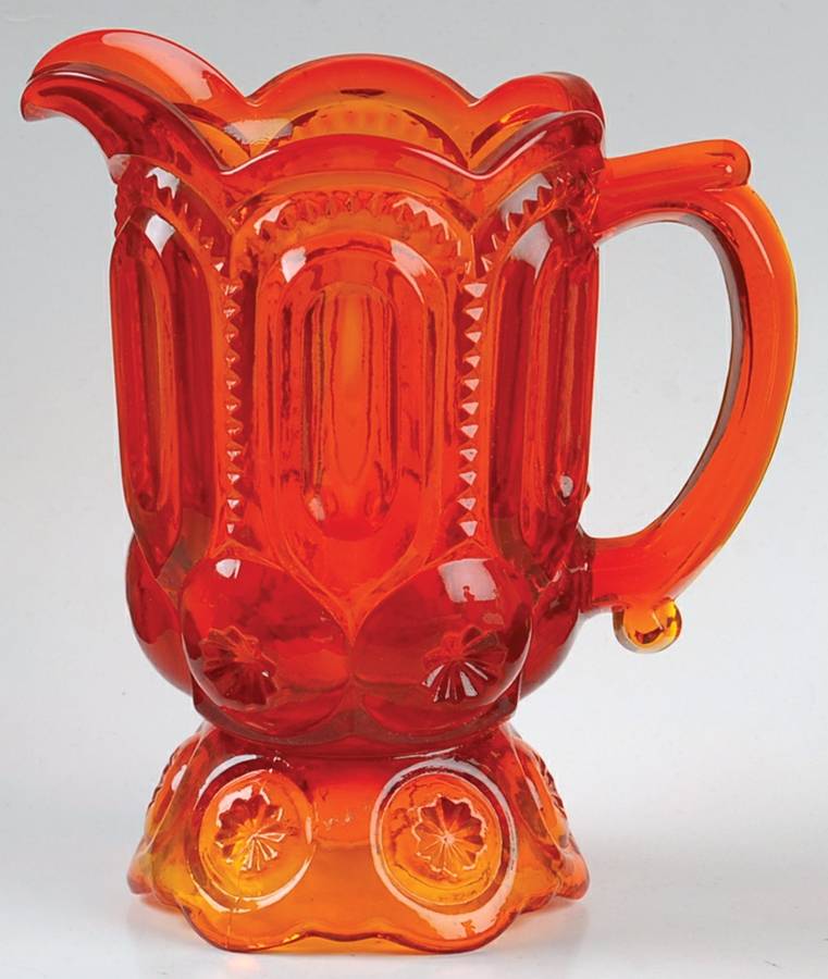 Moon and Star Amberina Creamer by Smith Glass -1