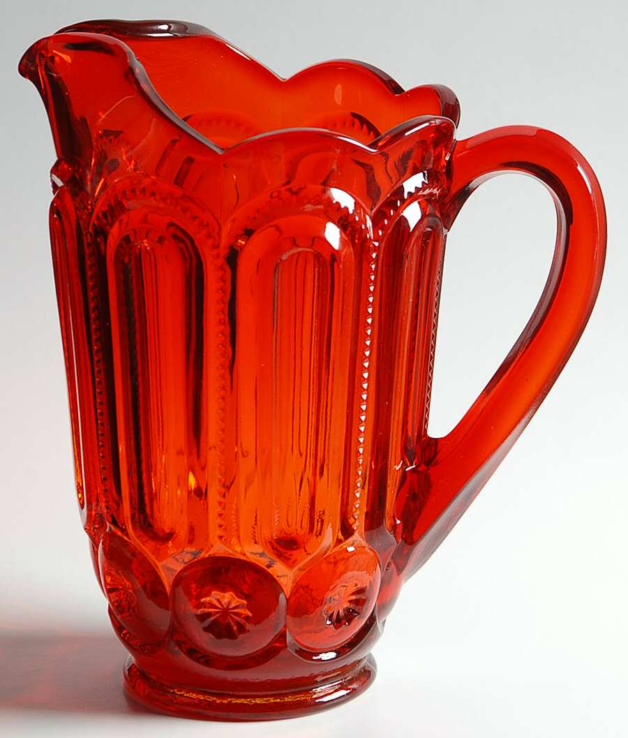 Moon and Star Amberina 40 Oz Pitcher by Smith Glass -1