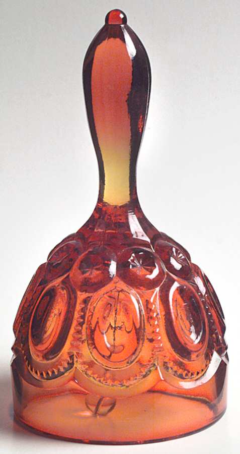 Moon and Star Amberina Bell by Smith Glass -1