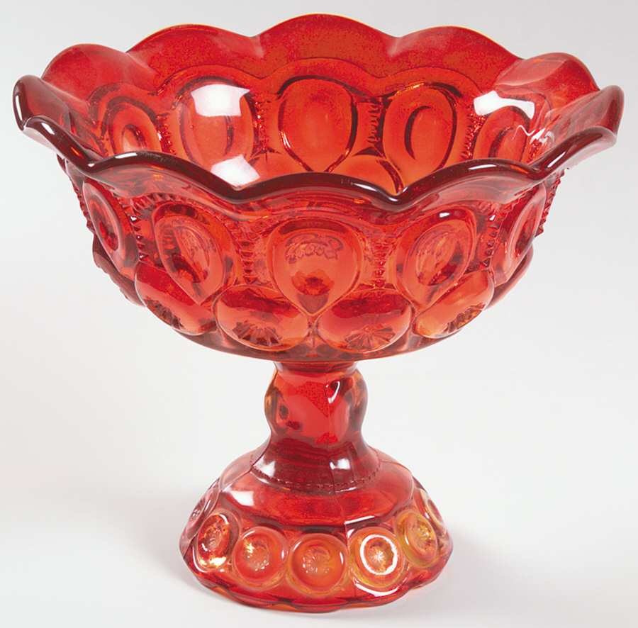 Moon and Star Amberina Flared Compote by Smith Glass -1