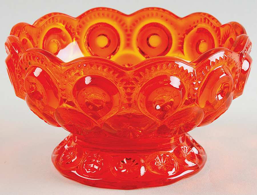Moon and Star Amberina Small Footed Nappy by Smith Glass -1