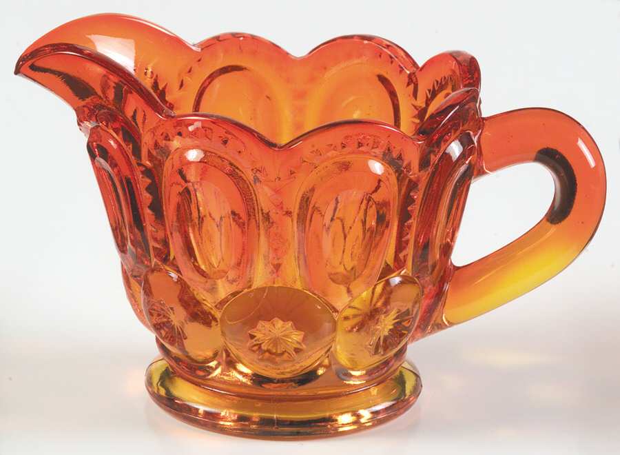 Moon and Star Amberina Creamer by Smith Glass -1