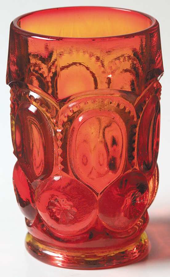 Moon and Star Amberina 11 Oz Flat Tumbler by Smith Glass -1