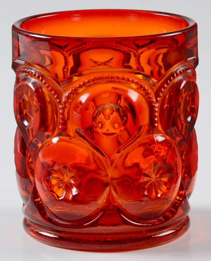 Moon and Star Amberina On the Rocks Glass by Smith Glass -1