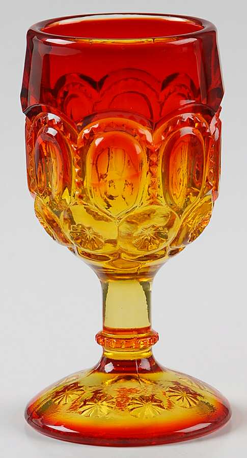 Moon and Star Amberina Wine Glass by Smith Glass -1