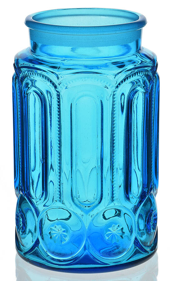 Moon and Star Blue Extra Large Canister No Lid by Smith Glass -1