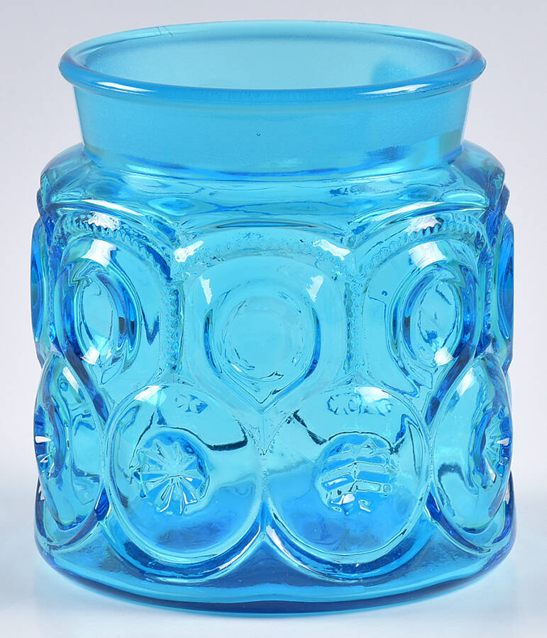 Moon and Star Blue Medium Canister No Lid by Smith Glass -1