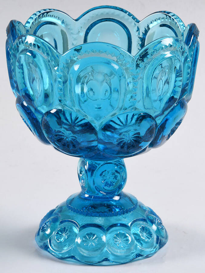 Moon and Star Blue Small Compote No Lid by Smith Glass -1