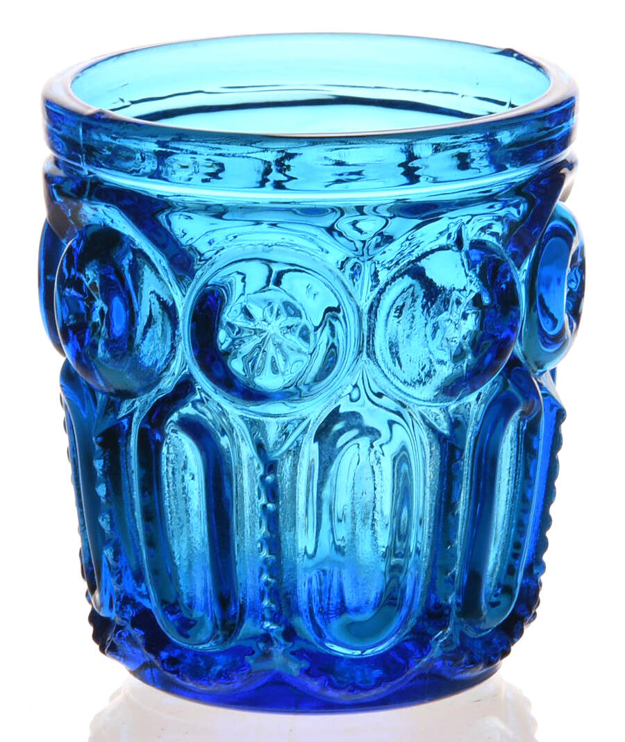 Moon and Star Blue Whiskey Glass by Smith Glass -1