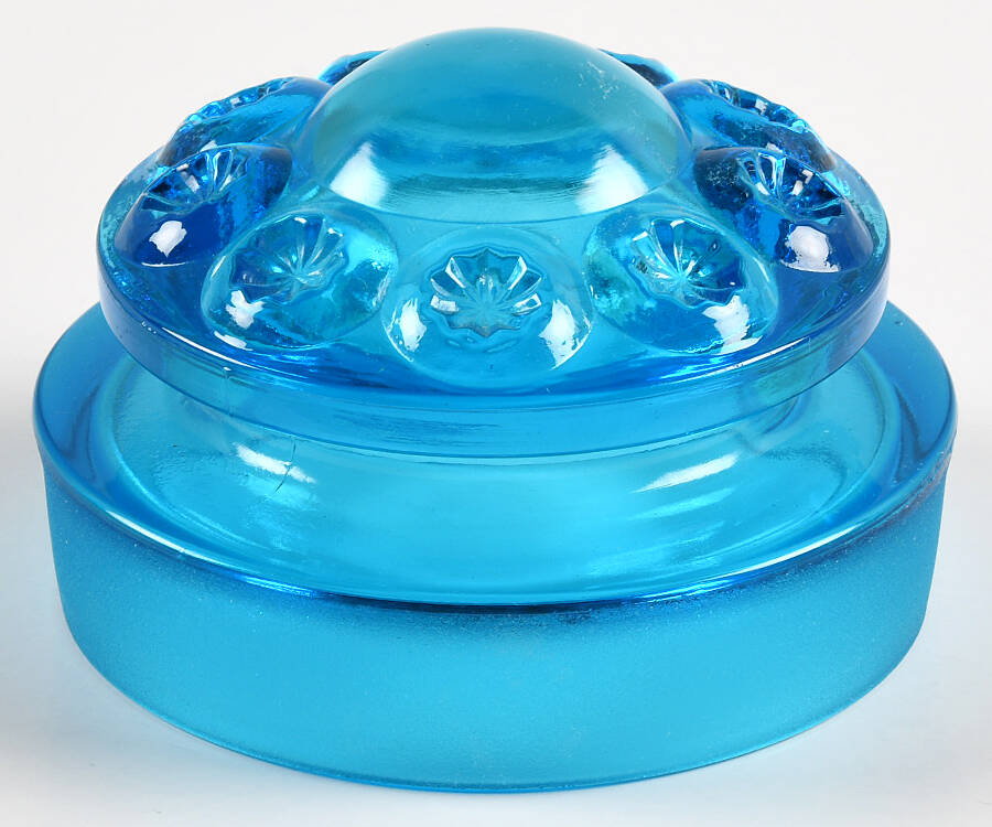 Moon and Star Blue Lid for Large Canister by Smith Glass -1