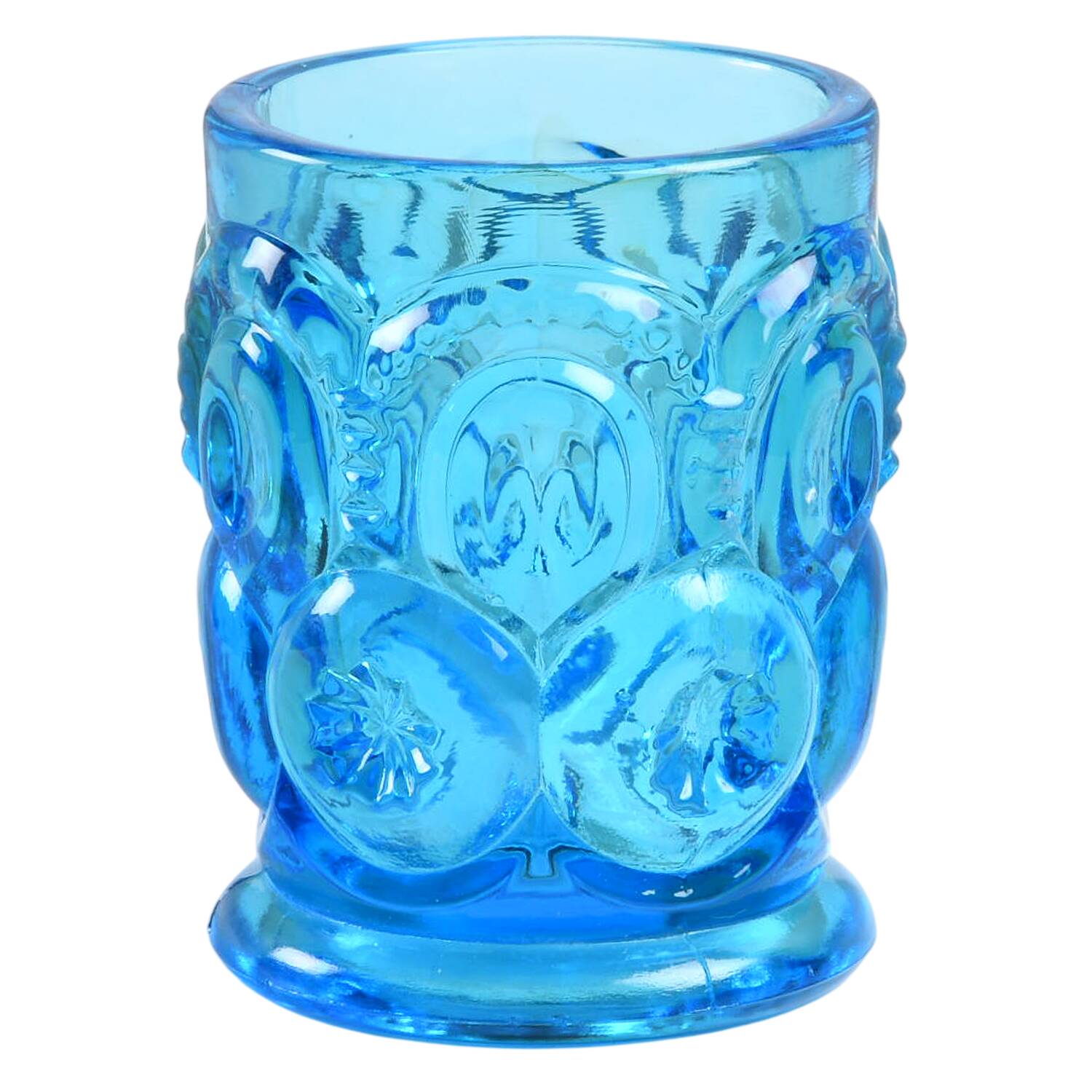 Moon and Star Blue Holder for Cigarette Lighter by Smith Glass -1