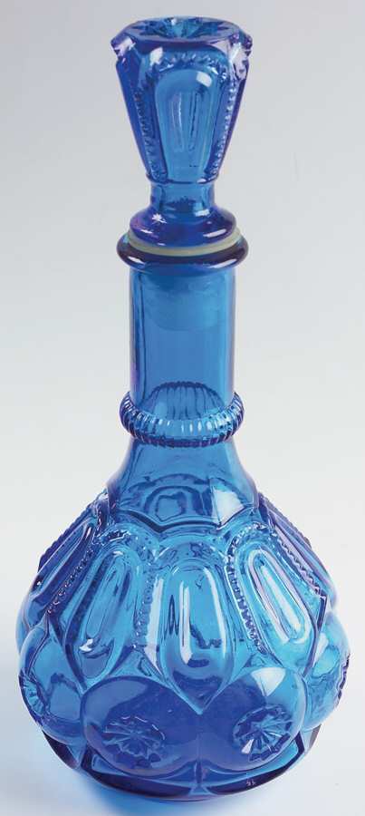 Moon and Star Blue Decanter & Stopper by Smith Glass -1