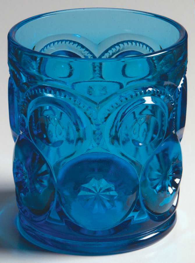 Moon and Star Blue On the Rocks Glass by Smith Glass -1