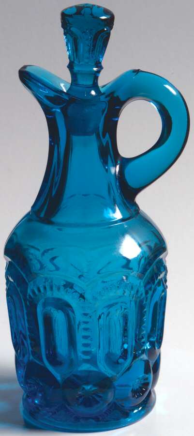 Moon and Star Blue Cruet & Stopper by Smith Glass -1