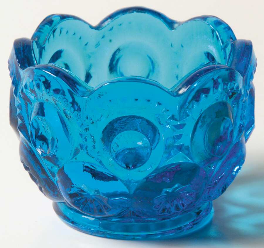 Moon and Star Blue Table Salt Dip by Smith Glass -1