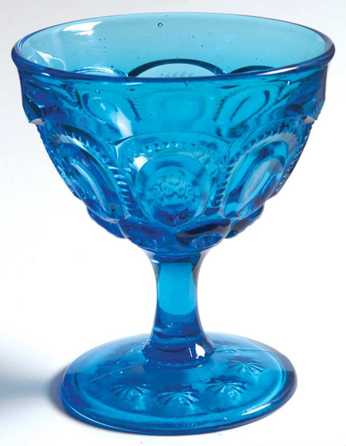 Moon and Star Blue Champagne/Tall Sherbet by Smith Glass -1