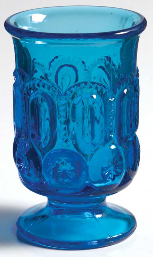 Moon and Star Blue Open Urn by Smith Glass -1