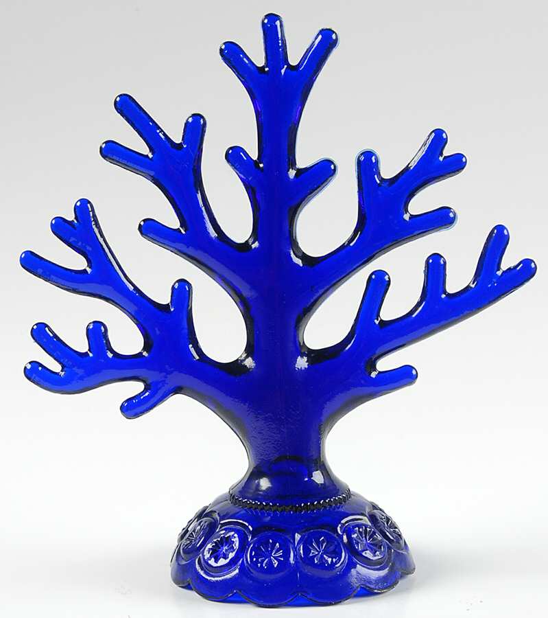 Moon and Star Cobalt Blue Tree Ring Holder by Smith Glass -1