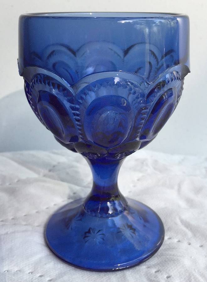 Moon and Star Cobalt Blue Claret Wine by Smith Glass -1