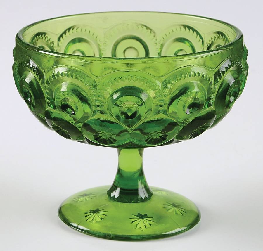 Moon and Star Green Small Dessert Bowl by Smith Glass -1
