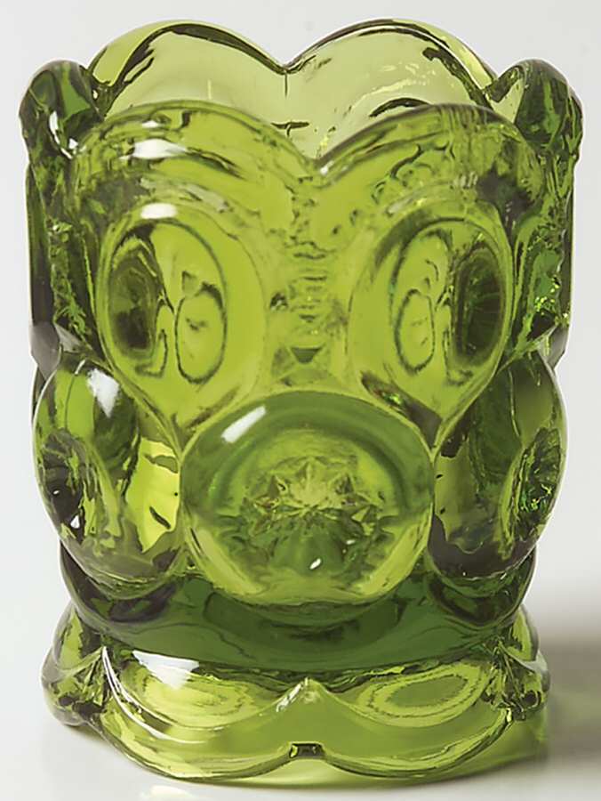 Moon and Star Green Toothpick Holder by Smith Glass -1
