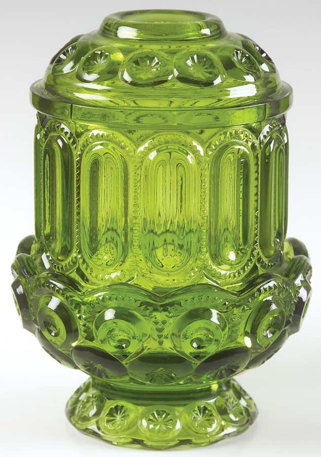Moon and Star Green (2 Piece) Fairy Lamp by Smith Glass -1