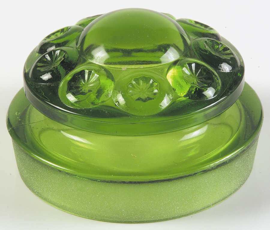 Moon and Star Green Lid for Large Canister by Smith Glass -1