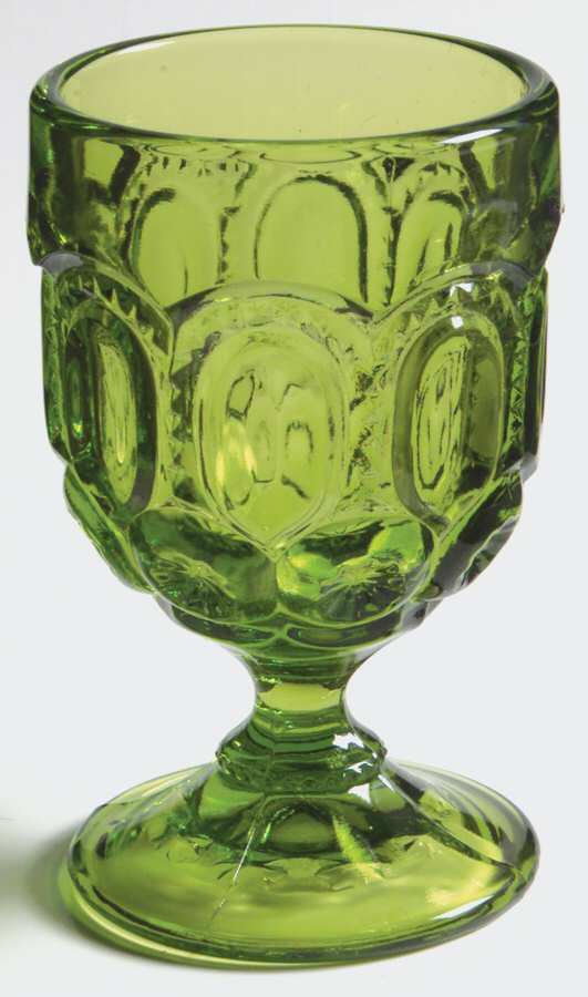Moon and Star Green Cordial Glass by Smith Glass -1